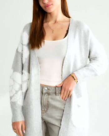 Grey white wool jacket