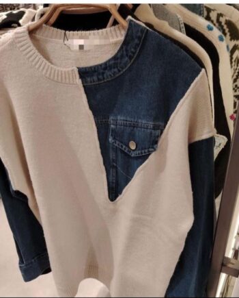 Knit In Jeans Top