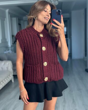 Burgandy Vest